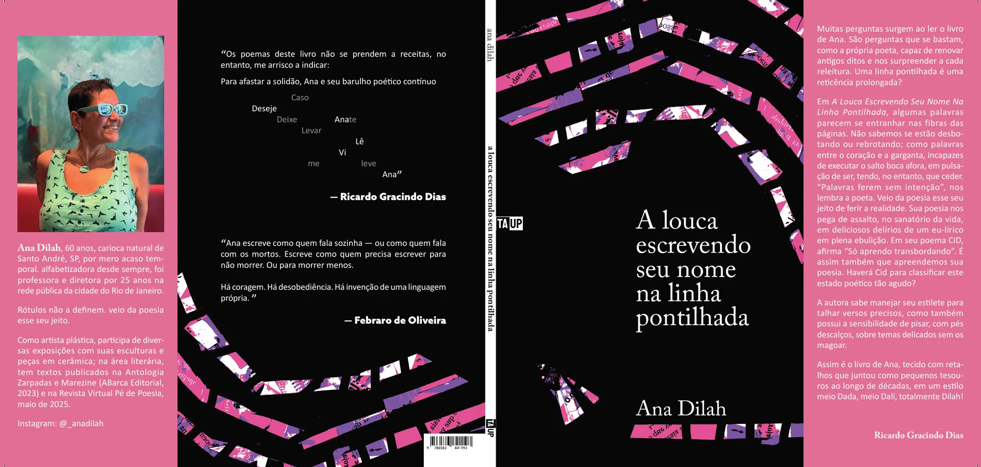 A louca escrevendo seu nome na linha pontilhada — Capa aberta