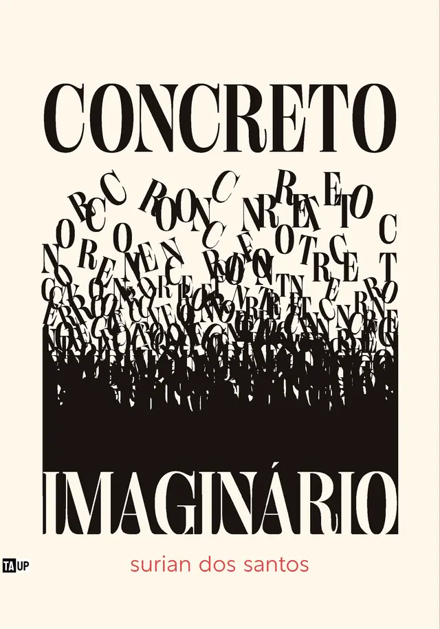 Capa do livro Concreto Imaginário, de Surian dos Santos — design de Jéssica Iancoski (TAUP, 2025)