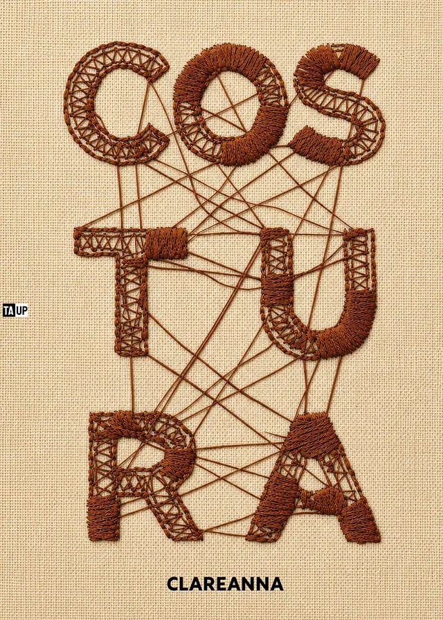 Capa do livro Costura, de Clareanna — design de Jéssica Iancoski (TAUP, 2026)