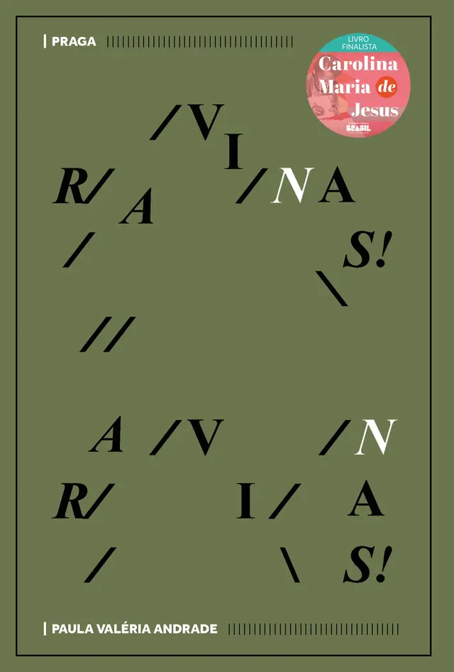 Capa do livro Ravinas!, de Paula Valéria Andrade — design de Jéssica Iancoski (Praga, 2026)