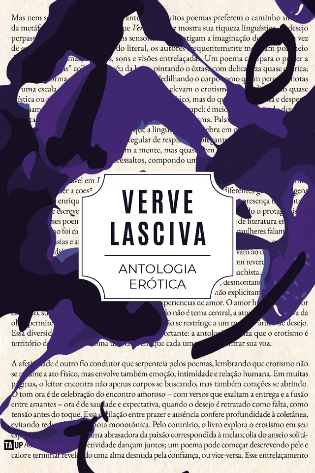 Capa do livro Verve Lasciva, de Vários autores (antologia erótica) — design de Jéssica Iancoski (TAUP, 2026)